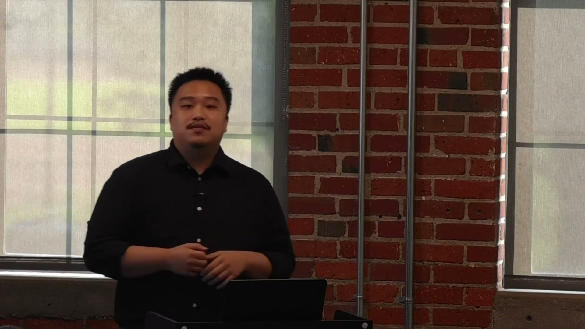 Eric Yim speaking at 1 Million Cups Lincoln: Does what's online about you match what your customers would say?
