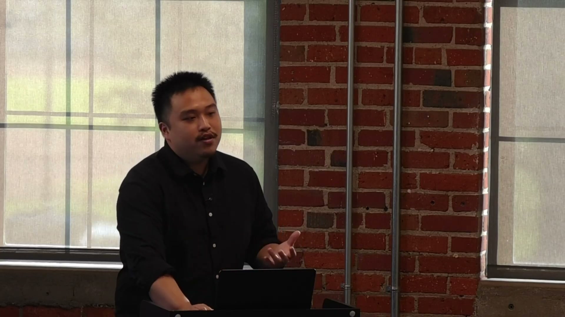 Eric Yim speaking at 1 Million Cups Lincoln: What a 46.5 billion-view agency taught us about fragmented marketing