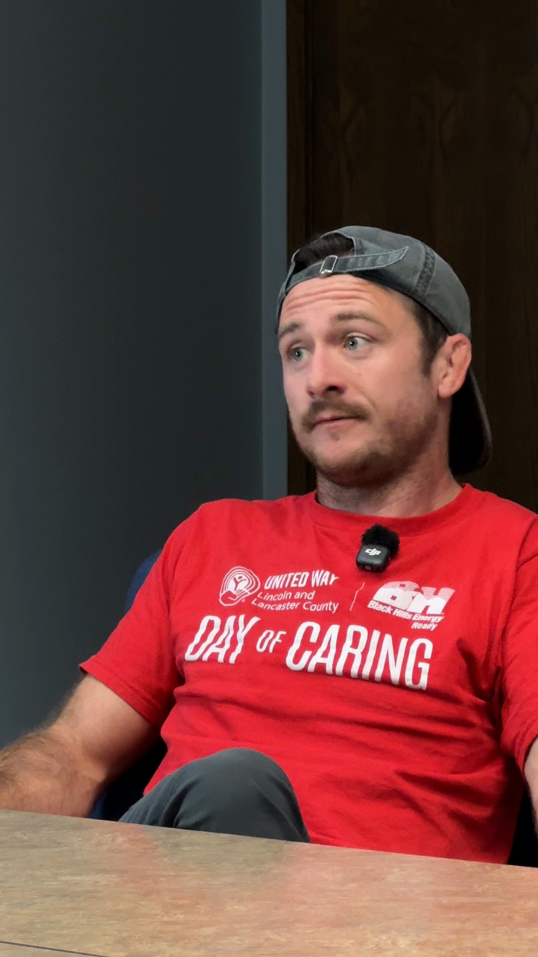 Still from Luke's interview about RedGard shower waterproofing jobs.