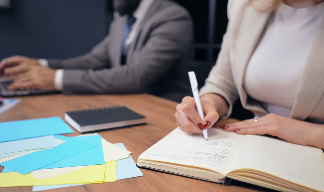 Formal dressed people worked in an office