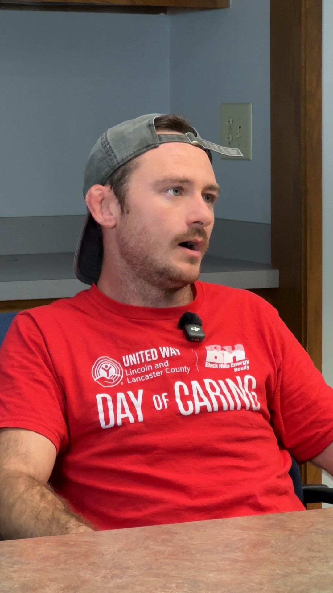 Still from Luke's interview about running a construction business.