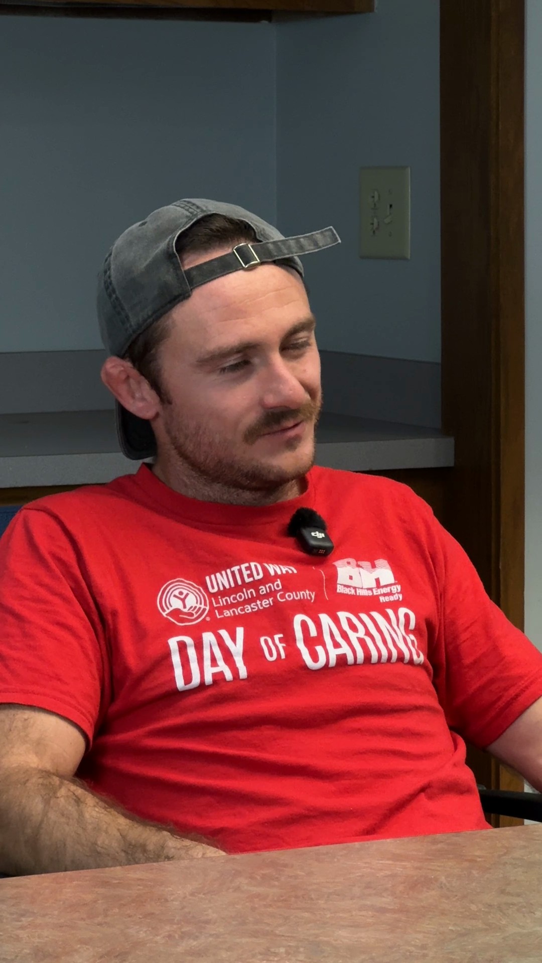 Still from Luke's interview about craftsmanship learned from father.