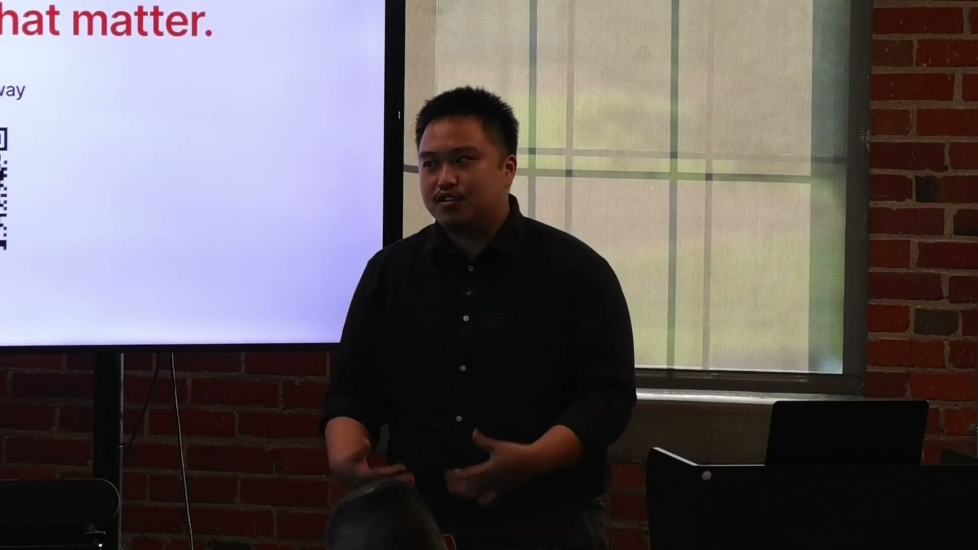 Eric Yim speaking at 1 Million Cups Lincoln: Do you have to show your face to market a service business?