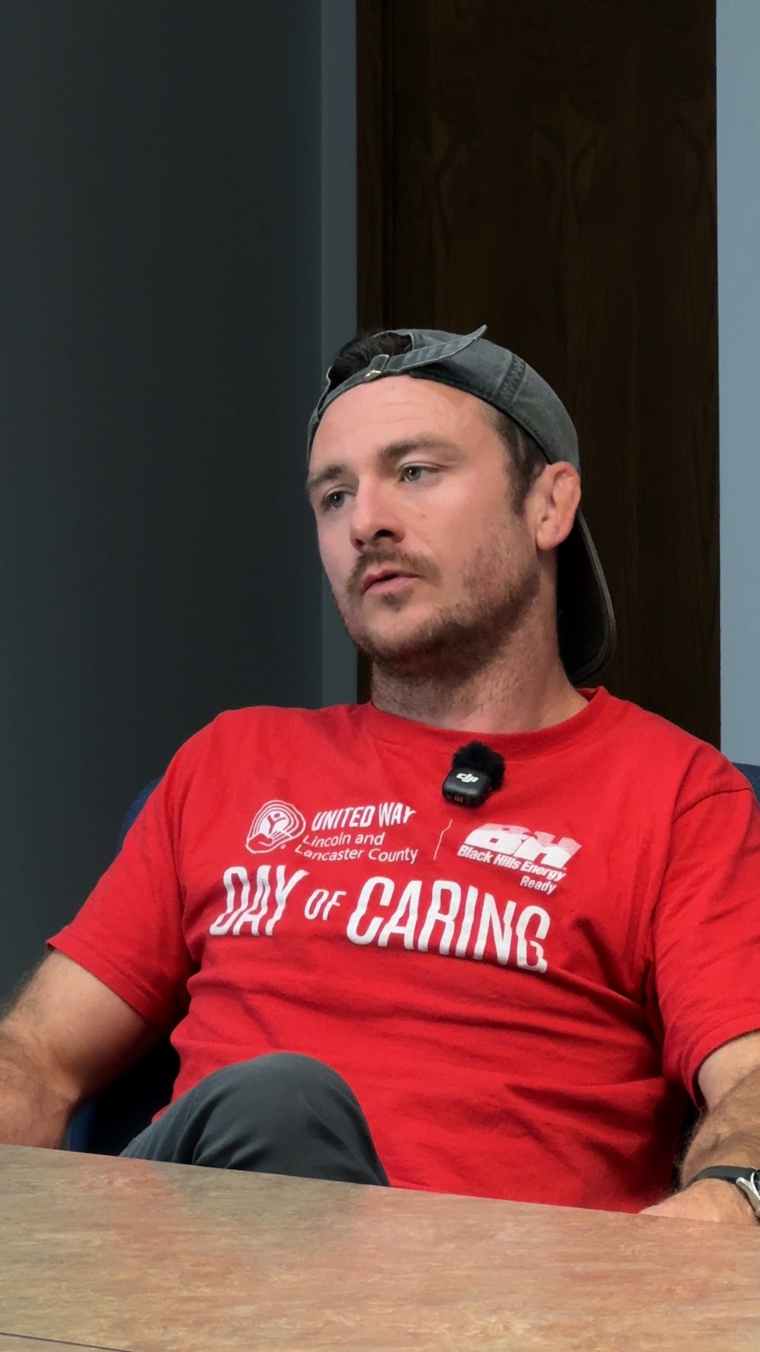 Still from Luke's interview about RedGard shower waterproofing jobs.