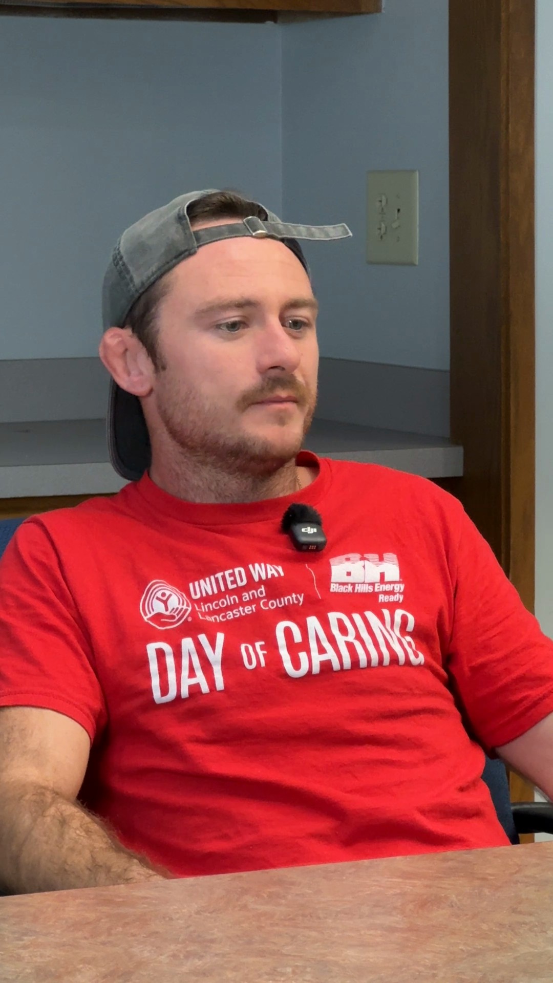 Still from Luke's interview about running a construction business.