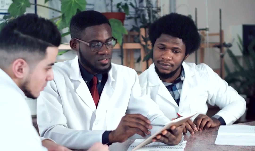 Young doctors learning the stethoscope