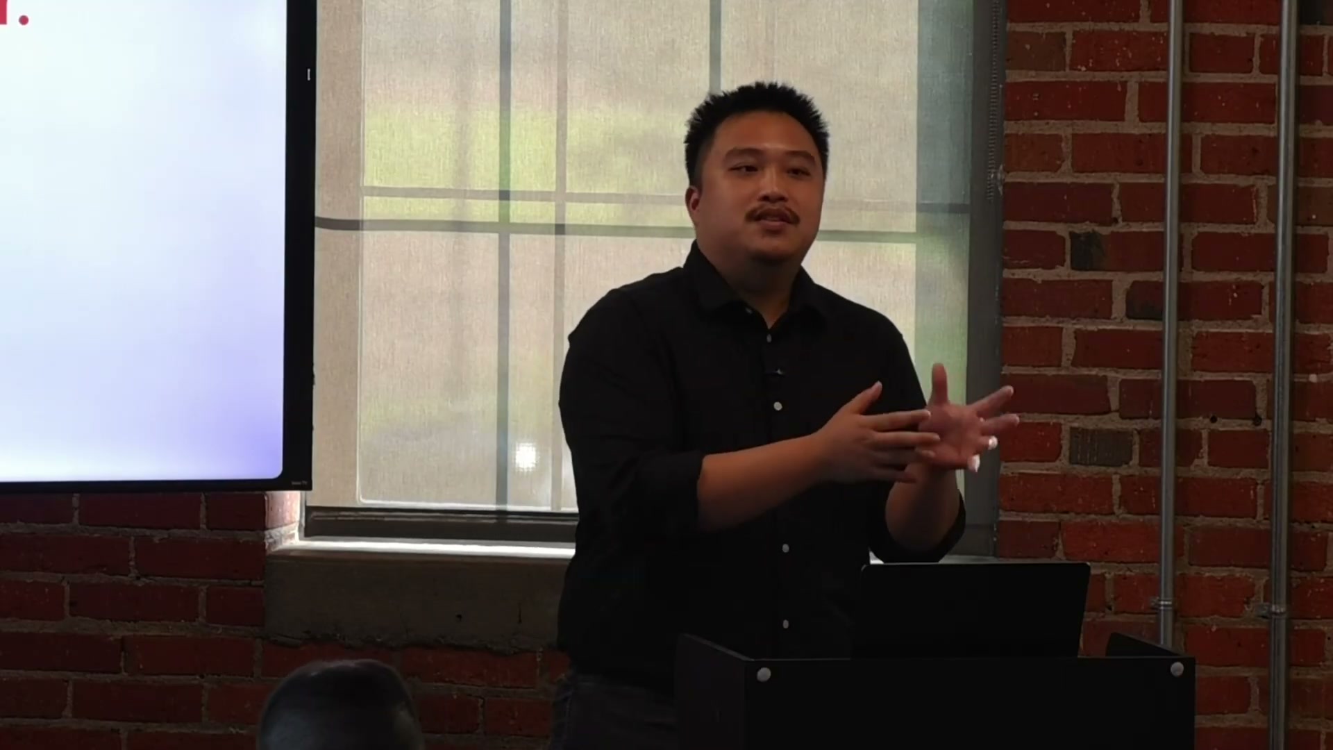 Eric Yim speaking at 1 Million Cups Lincoln: Why your website should never be a one-time project